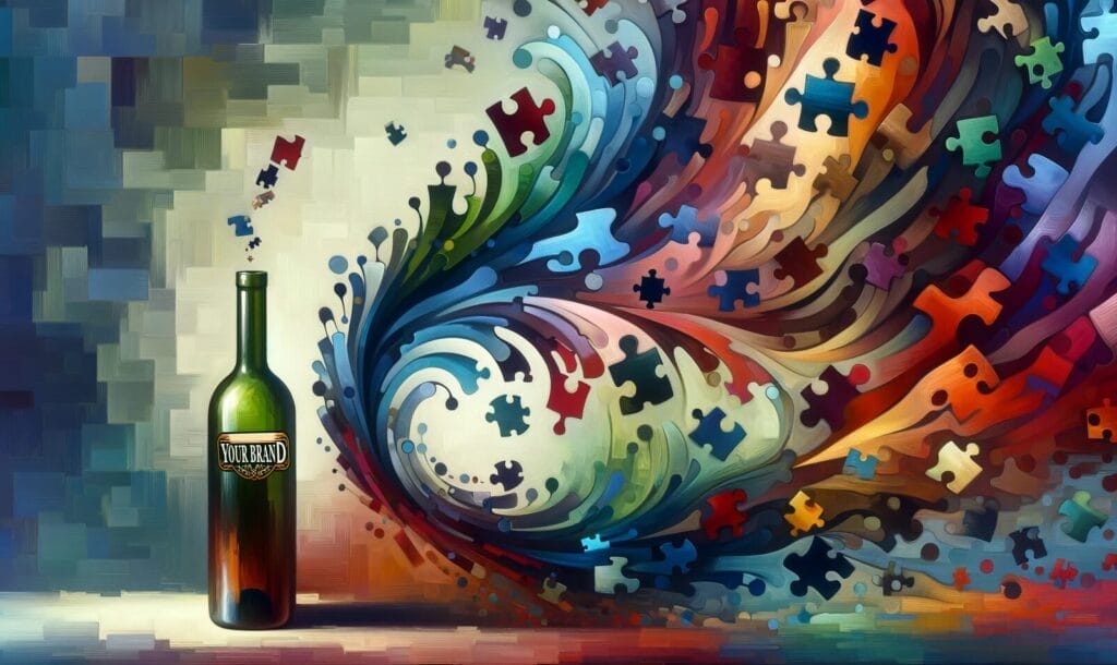 wine brand visibility with puzzles