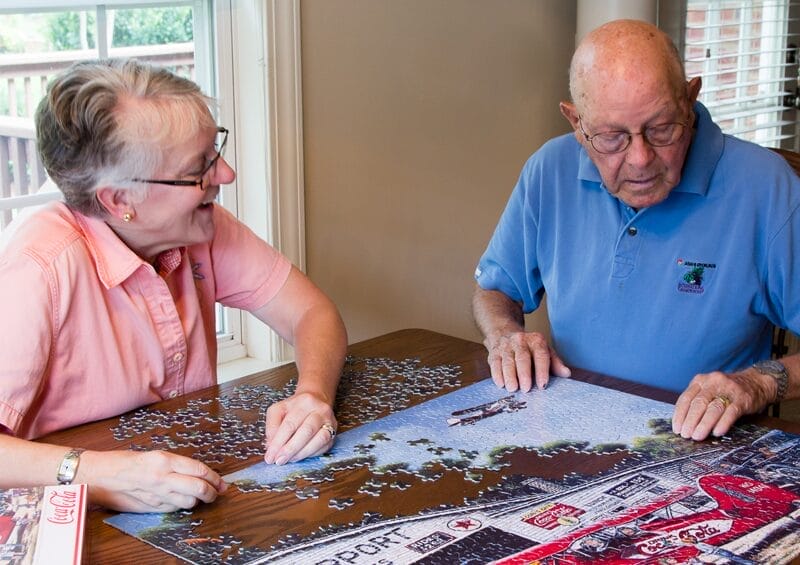 making a jigsaw puzzle